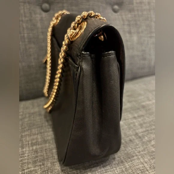 Vintage COACH Cassidy Crossbody Black Leather Shoulder Bag with Gold Hardware - Picture 2 of 16